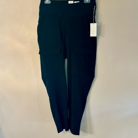 Sale! NWT A New Day Pants Adaptive Pants Black Stretch Panel ZipUp Cuffs Pockets - Picture 2 of 13